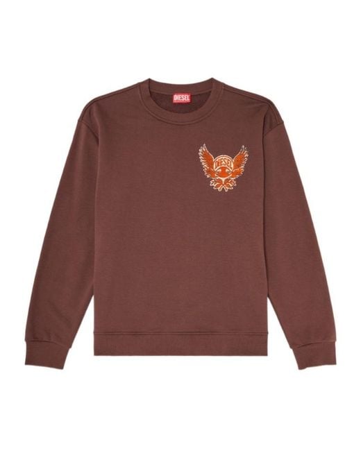 DIESEL Purple Norm Aa 2 Eagle Logo Sweatshirt for men