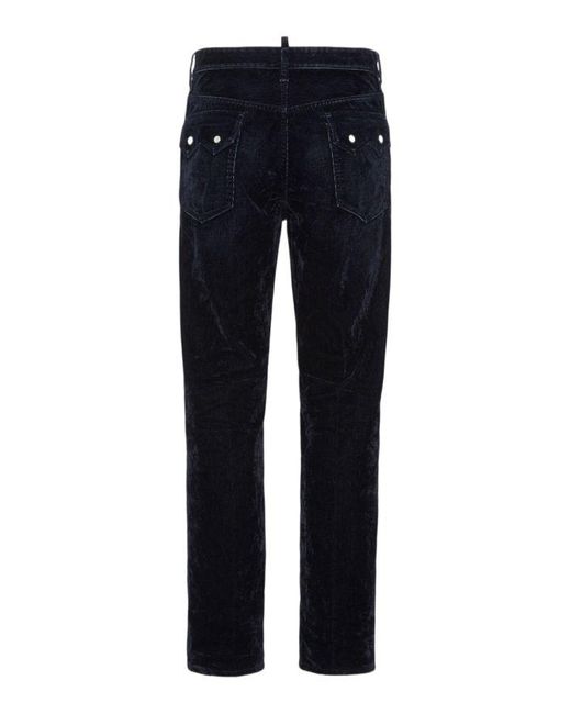 DSquared² Blue Five-Pockets Cotton Jeans for men