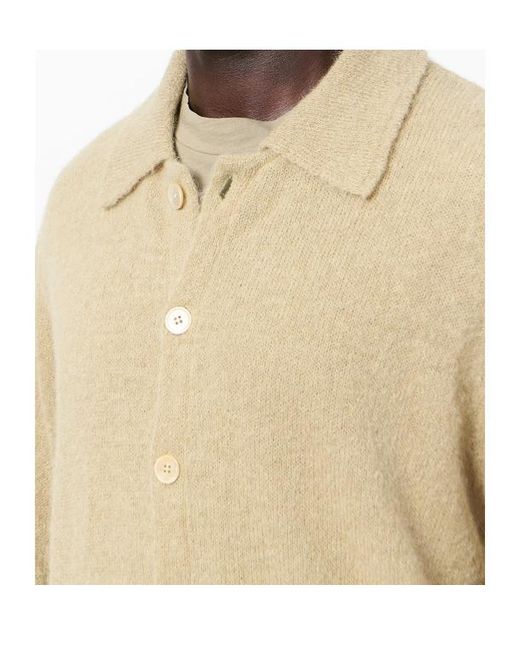 Our Legacy Natural Long Sleeved Button-Up Cardigan for men