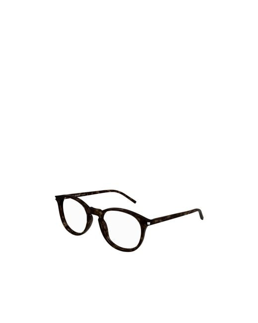 Saint Laurent White Eyewear Sl 106 Round Glasses And Frames for men