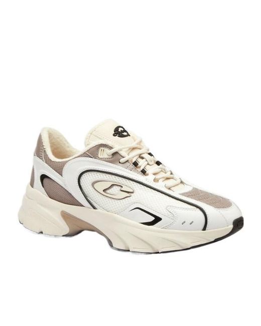 COACH White Logo-Detail Sneakers for men
