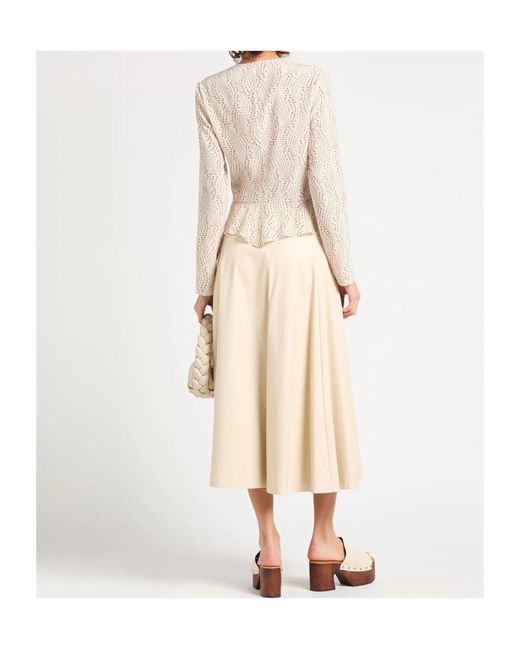 Isabel Marant Natural Long Sleeve V-Neck Blouse