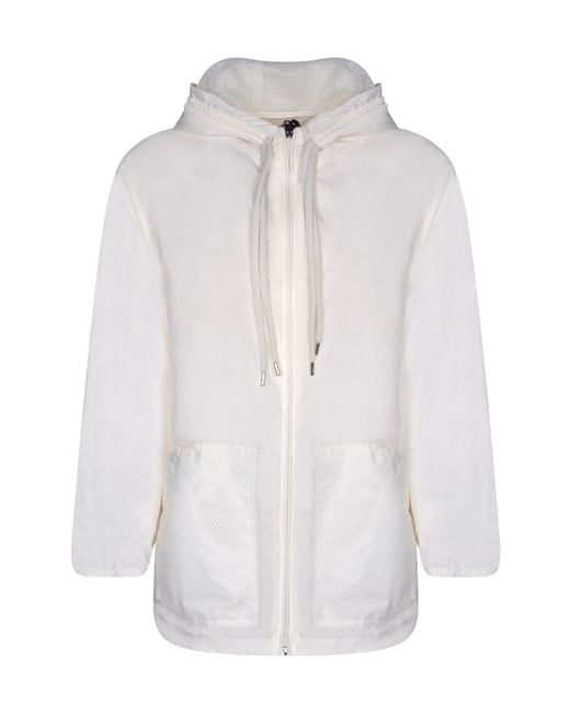 Moncler White Etiache Zip-Up Jacket