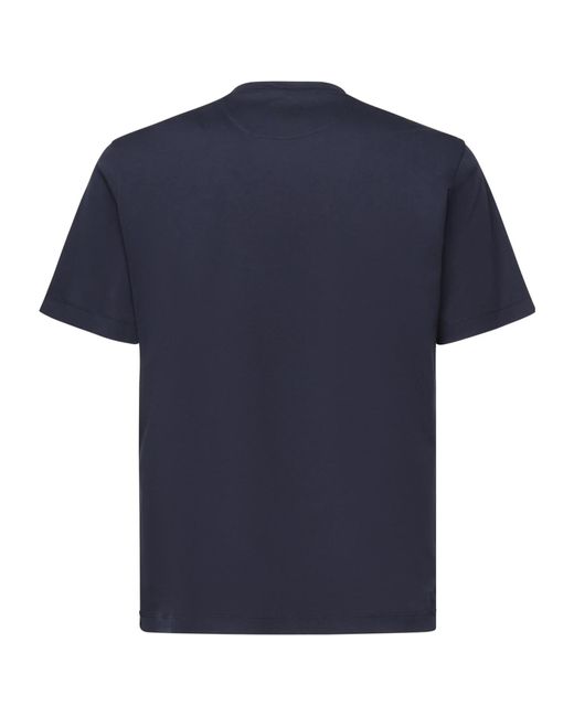 Eleventy Blue Short Sleeved Crewneck T-Shirt for men