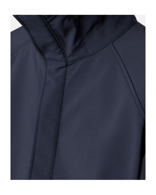 Stone Island Blue Hooded Jacket With Inner Fixed Drawstring for men