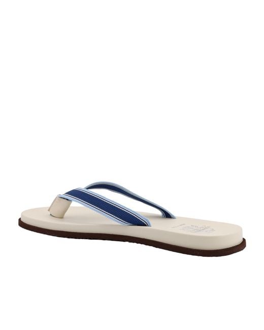 Brunello Cucinelli White Thong Flip Flops for men
