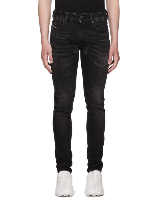 DIESEL Blue Faded Straight-Leg Jeans for men