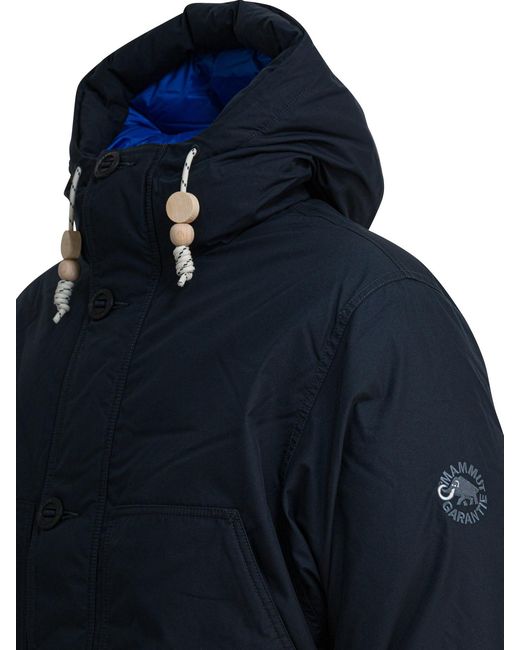 Mammut Blue Hooded Parka Jacket for men