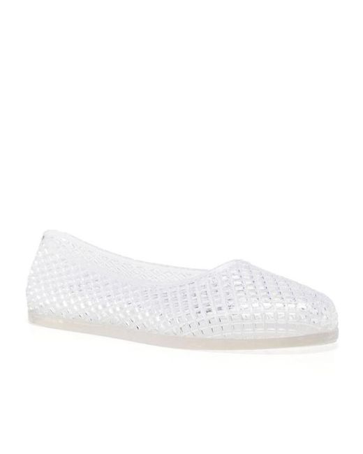 Ancient Greek Sandals White Iro Jelly Ballerina Shoes