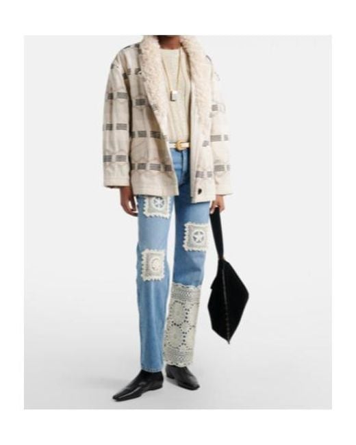 Alanui Blue Islands Diary Straight Jeans