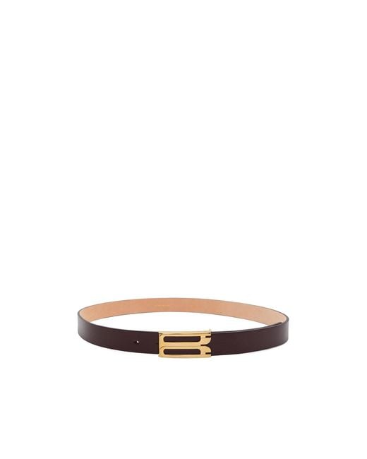 Victoria Beckham White Textured Casual Belt
