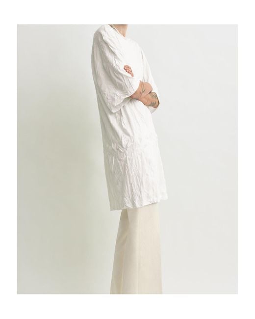 Totême White Totême Short-Sleeved Crewneck T-Shirt Dress