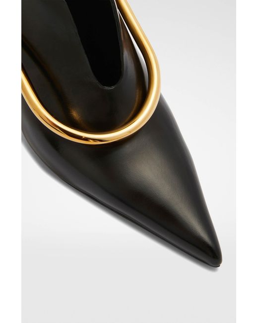 Jil Sander Black Pointed-Toe Slip-On Pumps