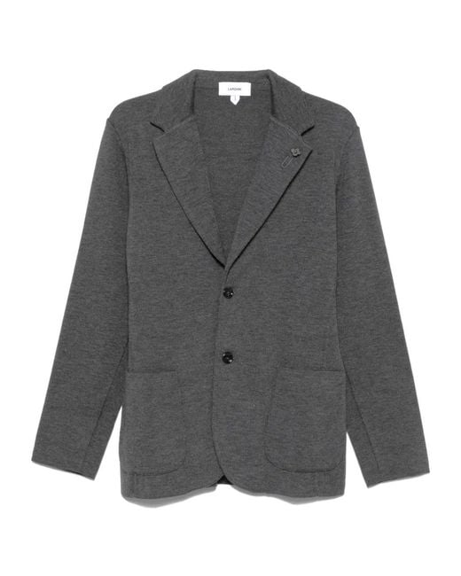 Lardini Gray Long-Sleeve Casual Jacket for men