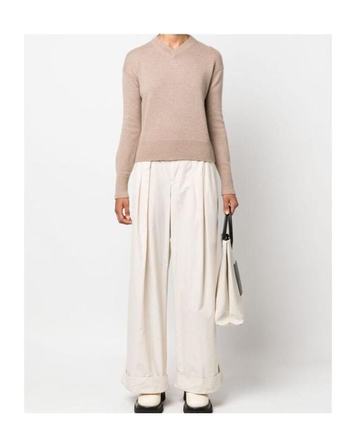Max Mara Natural 'S V-Neck Long-Sleeved Jumper