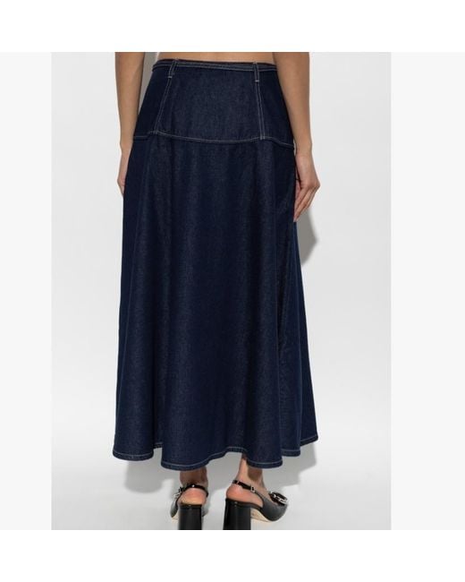 Samsøe & Samsøe Blue Tie-Waist Skirt
