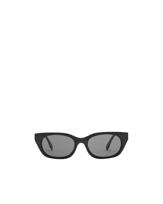 Fendi White Narrow Cat-Eye Sunglasses