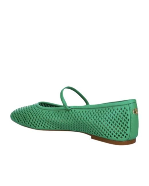 Ralph Lauren Green Jayna Flat Pumps