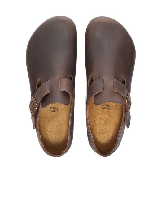 Birkenstock Brown Logo Flat Business Casual Shoes for men