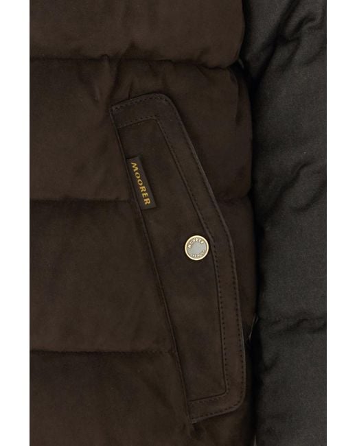 Moorer Black Long-Sleeved Padded Jacket for men