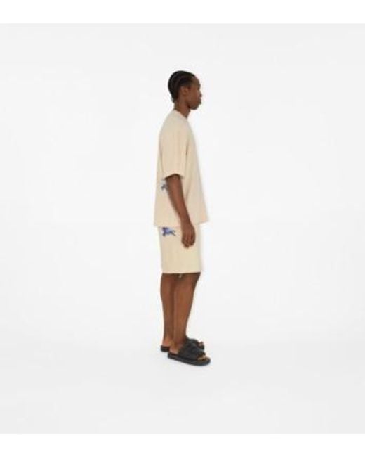 Burberry Natural T-shirt In Spugna Di Cotone for men