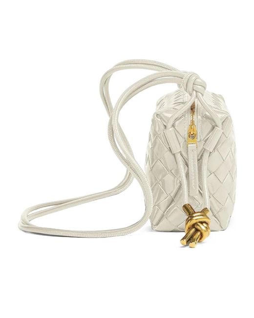 Bottega Veneta White Mini Loop Metal Knots
