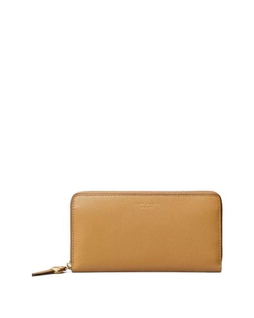 Tory Burch Natural Romy Zip Continental Wallet