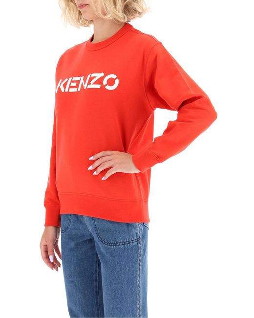 KENZO Red Logo-Print Sweatshirt