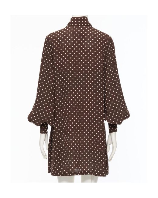 Valentino Brown Long Sleeve Dress