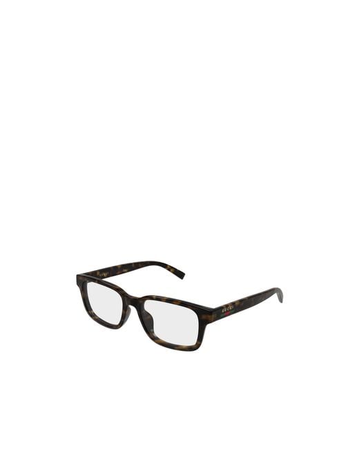 Gucci White Eyewear Square Frame Glasses for men