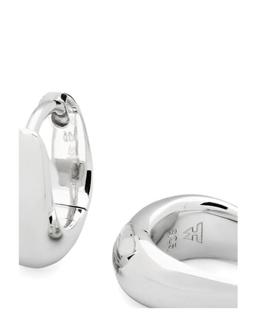 Tom Wood White Logo Earrings