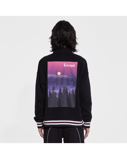 LIU REGALI Blue Logo Sunset Printed Casual Jacket for men