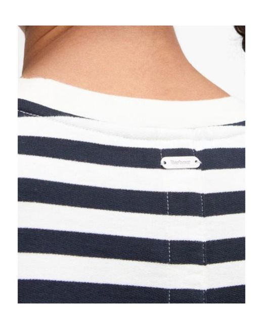 Barbour Black Striped Crew Neck Sweatshirt