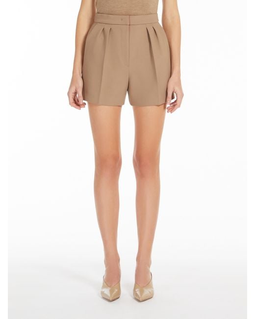 Max Mara Natural Giugno Pleat Detailed Shorts