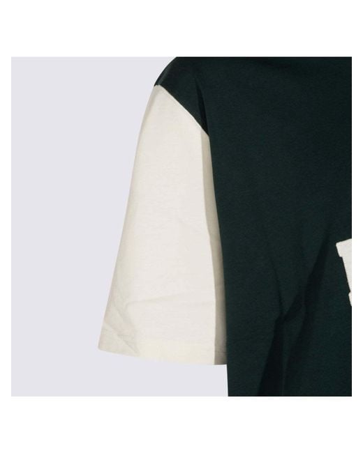 AMI Green Ami Logo Print Crewneck T-Shirt for men