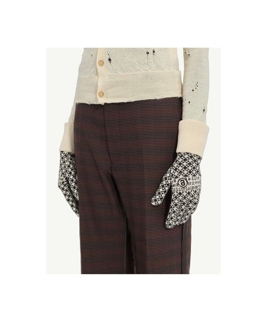 MM6 by Maison Margiela White Cotton Gloves