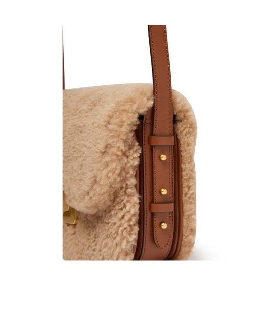 Soeur Brown Flap Shoulder Bag