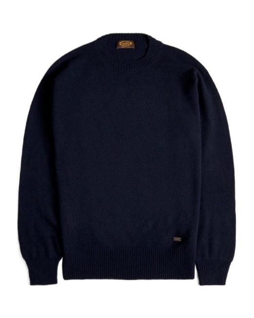 Tod's Blue Long-Sleeved Sweater for men