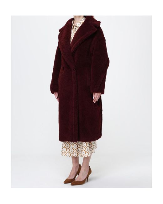 Max Mara Red Long-Sleeved Coat