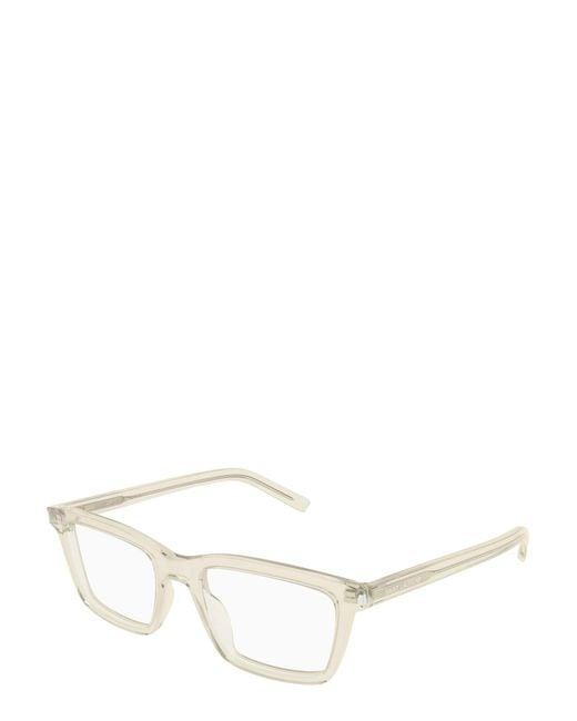 Saint Laurent White Full Frame Plain Mirror for men
