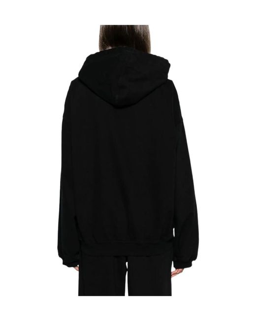 Alexander Wang Black Logo Embroidered Hoodie