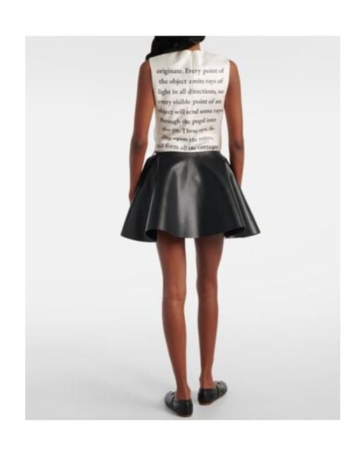 J.W. Anderson Black Solid-Color Leather Miniskirt