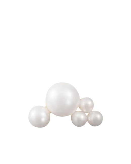 Sophie Bille Brahe White Embrassee Cinq Single Pearl Earring