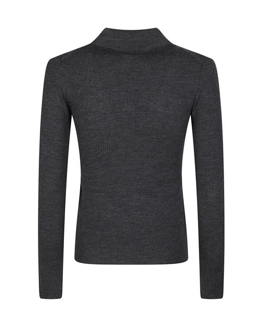 P.A.R.O.S.H. Black Long Polo Neck Long Sleeve Sweater