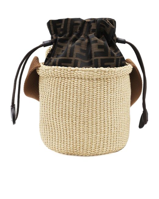 Fendi Metallic Drawstring Shoulder Bag