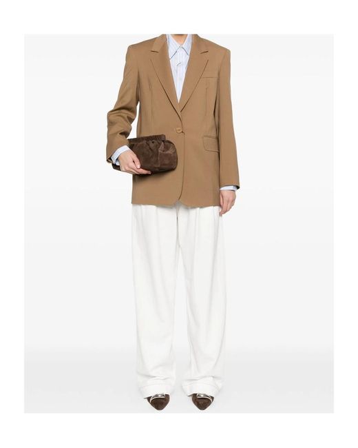 Max Mara Brown Studio Balco Single-Breasted Jacket