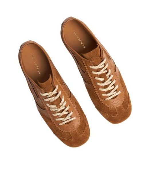 Dries Van Noten Brown Suede Low Top Sneakers