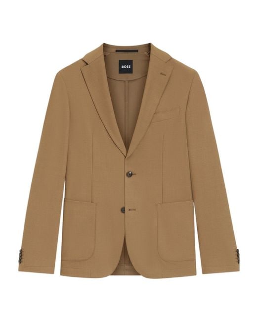 Boss Natural Boss Single-Breasted Long-Sleeved Jacket for men