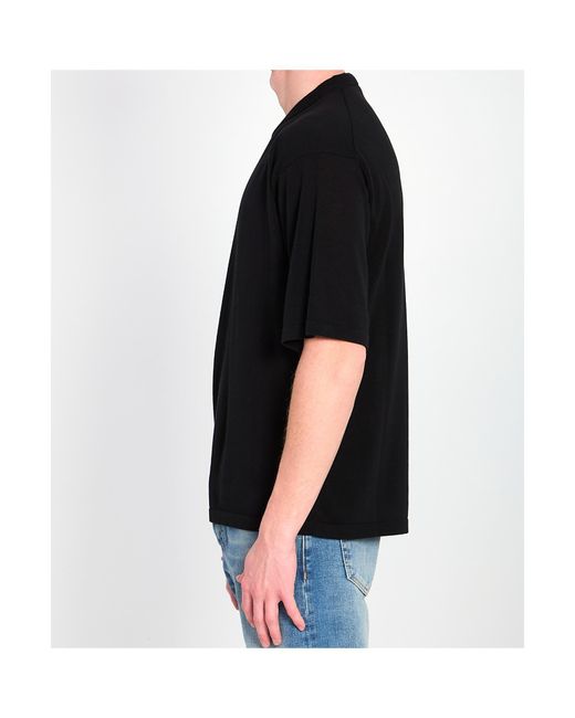 Roberto Collina Black Relaxed Crewneck T-Shirt for men