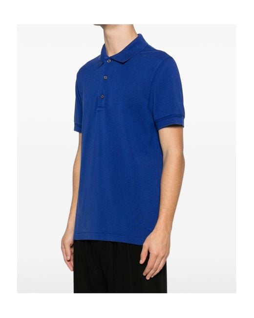 Tom Ford Blue Short-Sleeved Polo Shirt for men